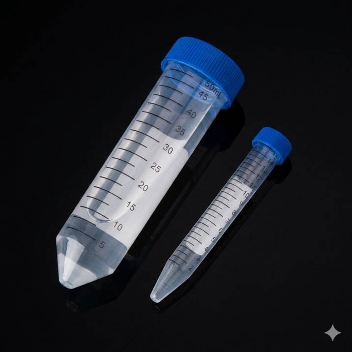 Sterile Falcon tubes with screw caps