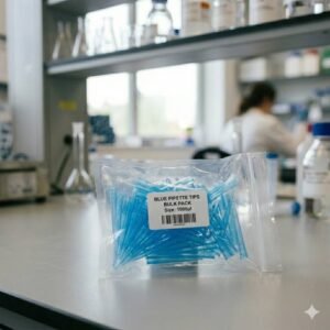 Sterile blue pipette tips