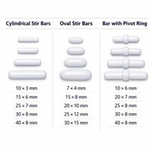 Magnetic stirrer bars for laboratory use